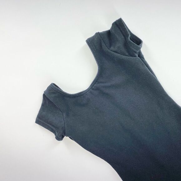 Capezio black short sleeve toddler ballet dance leotard S 2-4 - Picture 3 of 4